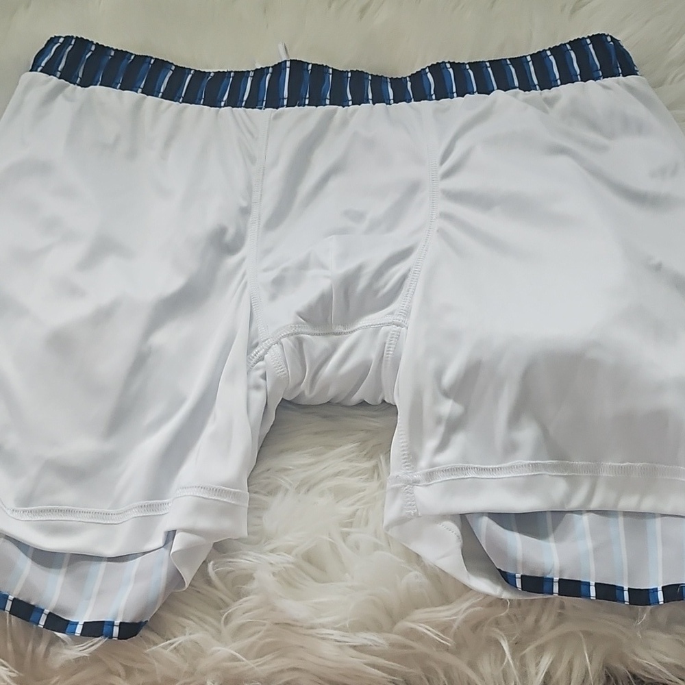 Arizona Striped Swim Shorts with 6.5" Inseam NWT - Picture 5 of 9
